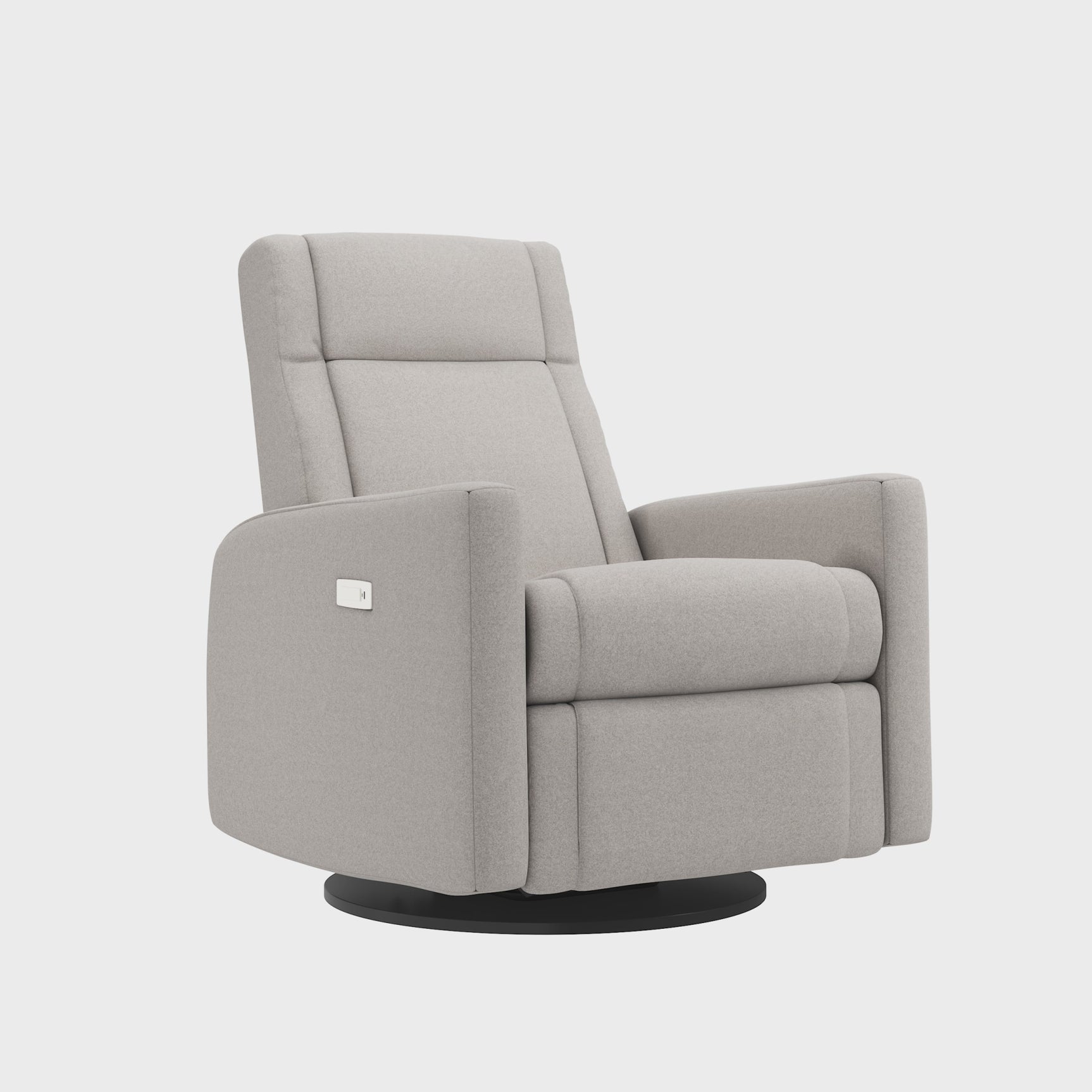Grand Fauteuil Berçant et Pivotant Nelly avec Mécanisme Électrique - Arlo Heather Pearl