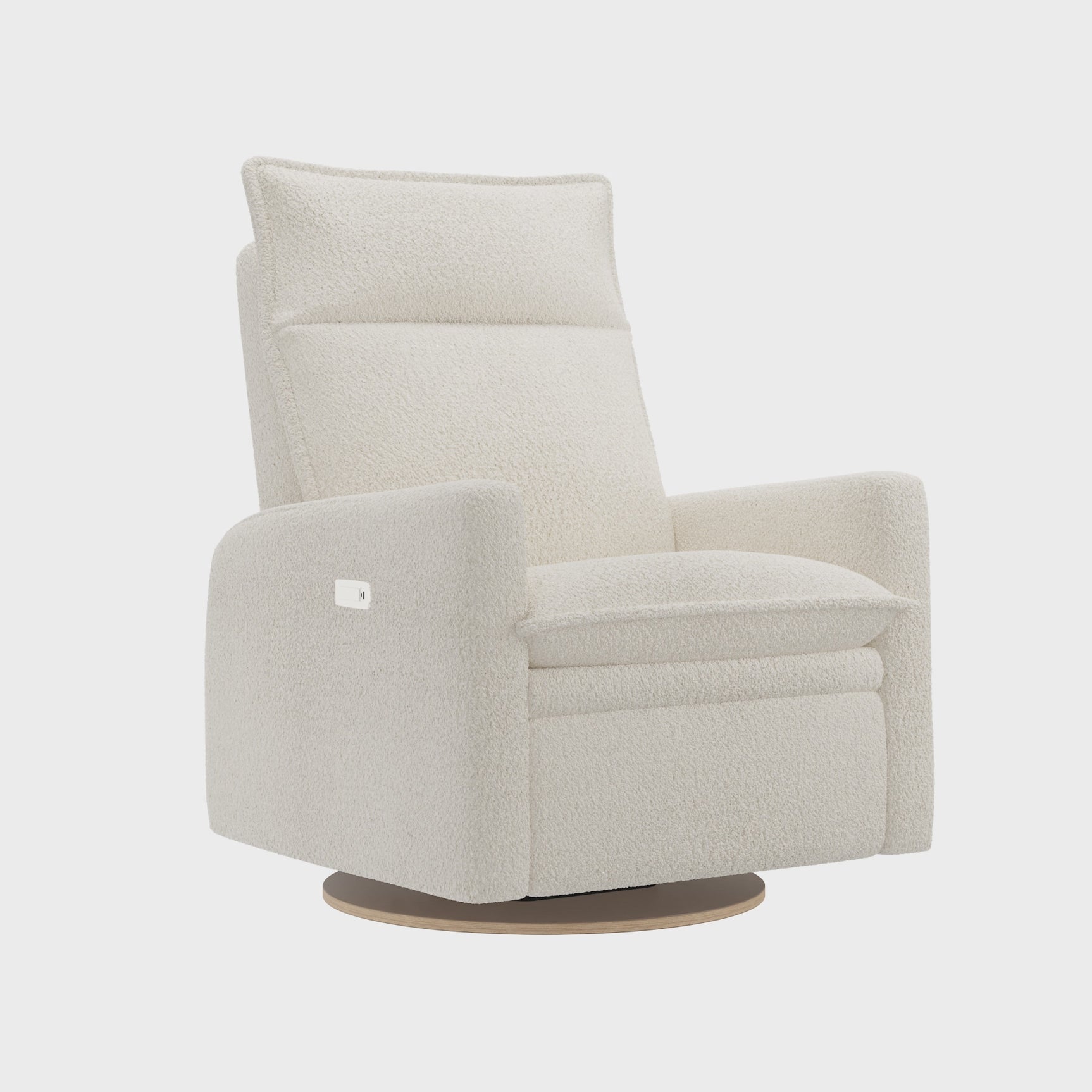 Grand Fauteuil Berçant et Pivotant Arya avec Mécanisme Électrique - Puppy Pearl