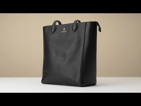 Sac fourre-tout en cuir vegan recyclé Claire - Noir