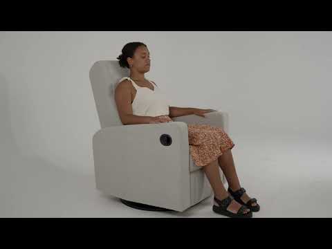 Fauteuil Berçant et Pivotant Nelly - Beyond Sheep Vanille / Noir